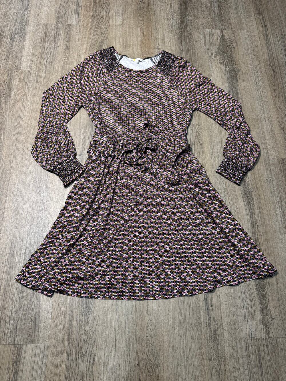 Boden Women's Multicolor Floral Patterned Long Sleeve Dress